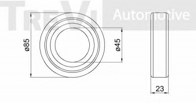 TREVI AUTOMOTIVE wb2149 -  Комплект подшипника ступицы колеса